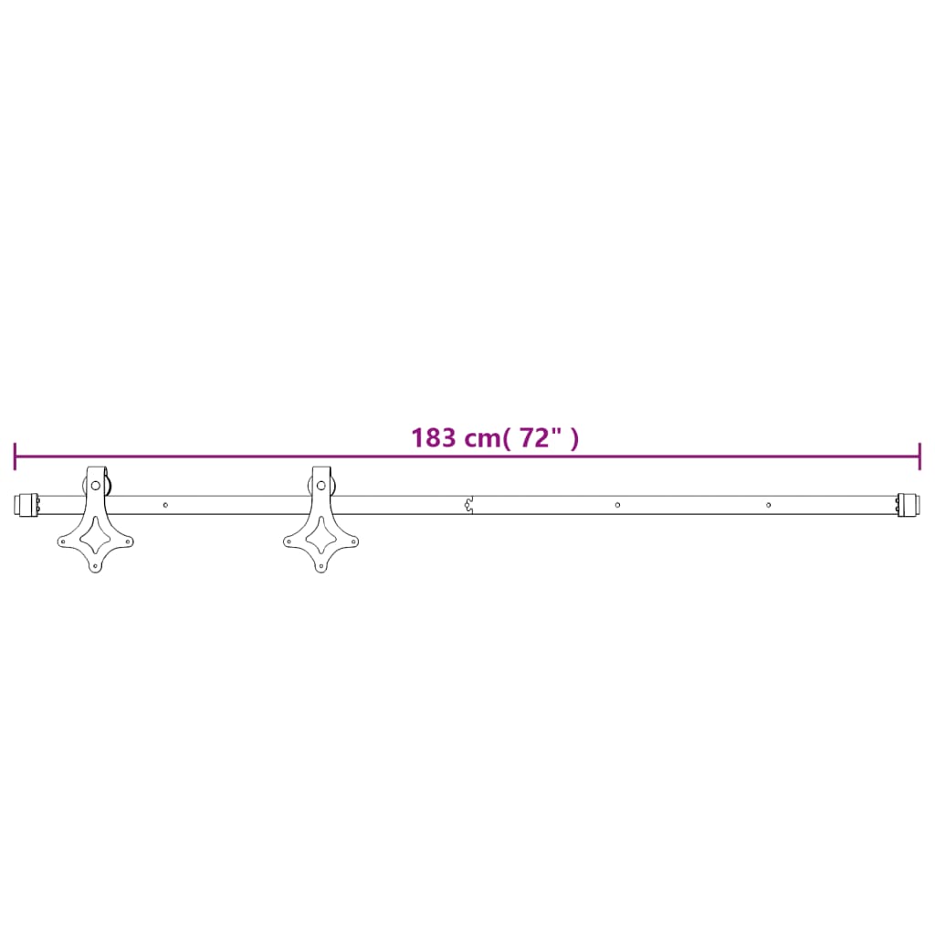 Schuifdeur met beslag 85x210 cm massief groenhout