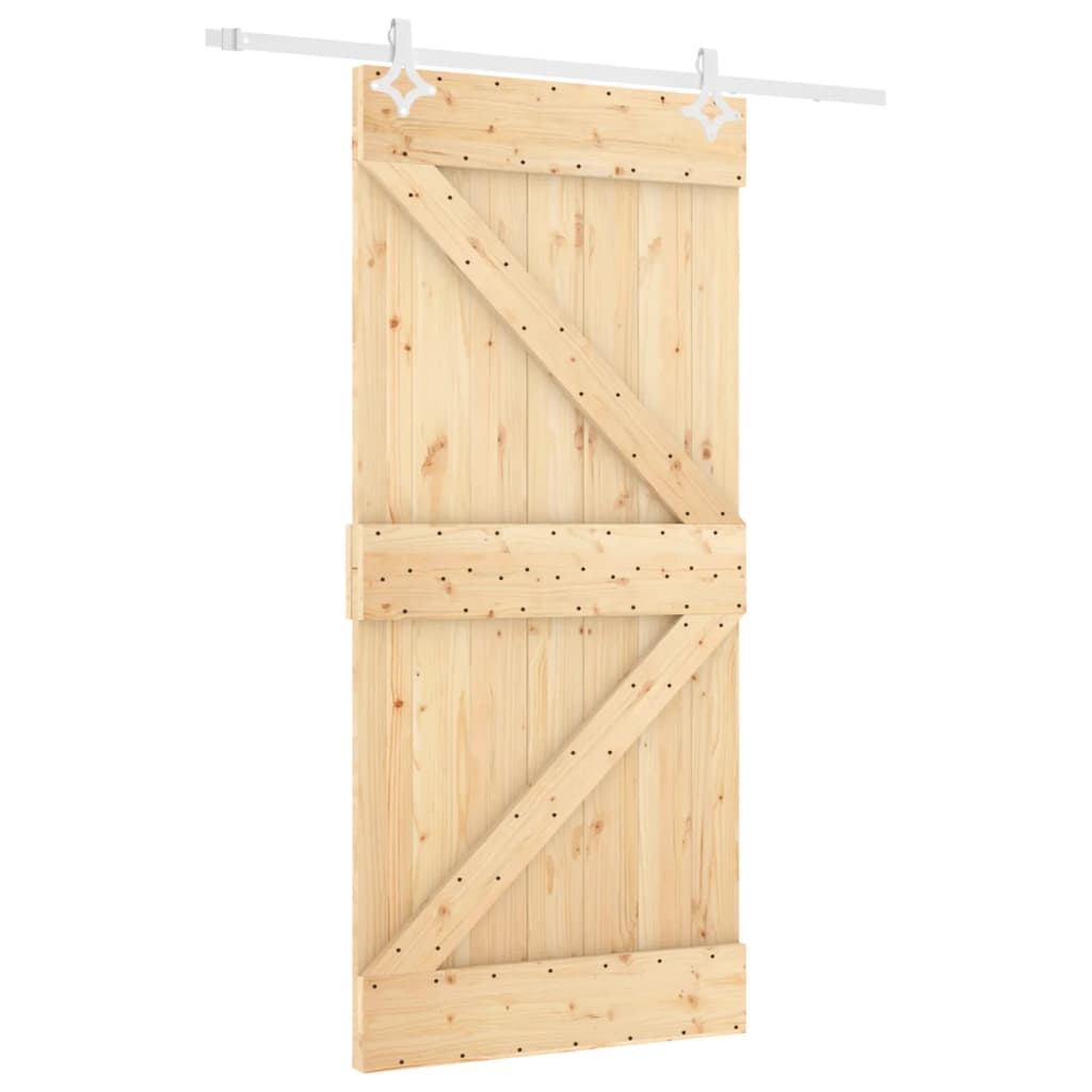 Schuifdeur met beslag 100x210 cm massief grenenhout