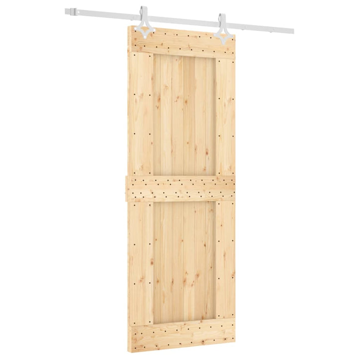 Schuifdeur met beslag 80x210 cm massief grenenhout