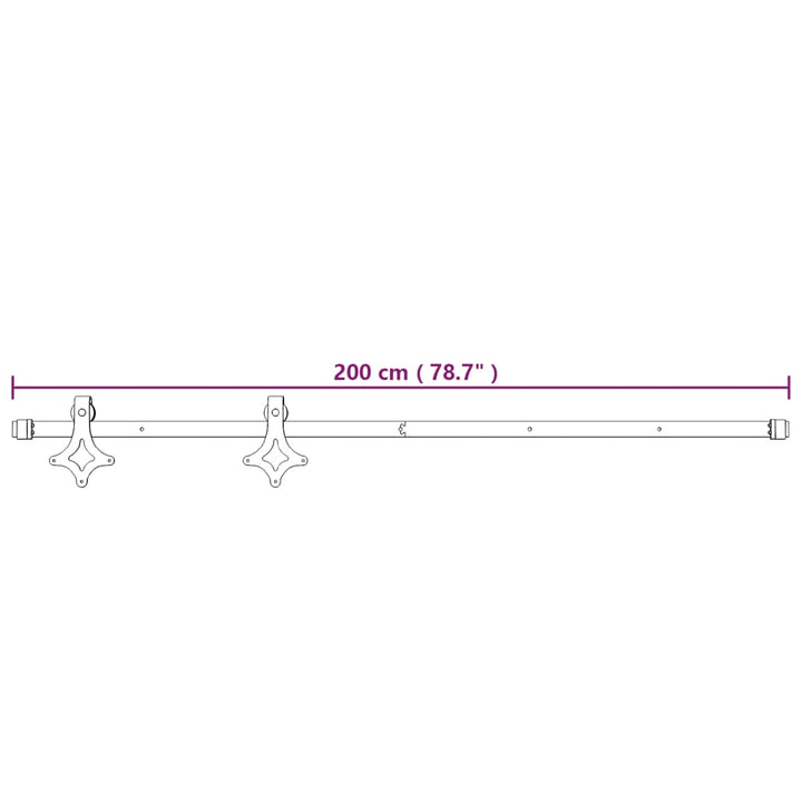 Schuifdeur met beslag 85x210 cm massief grenenhout