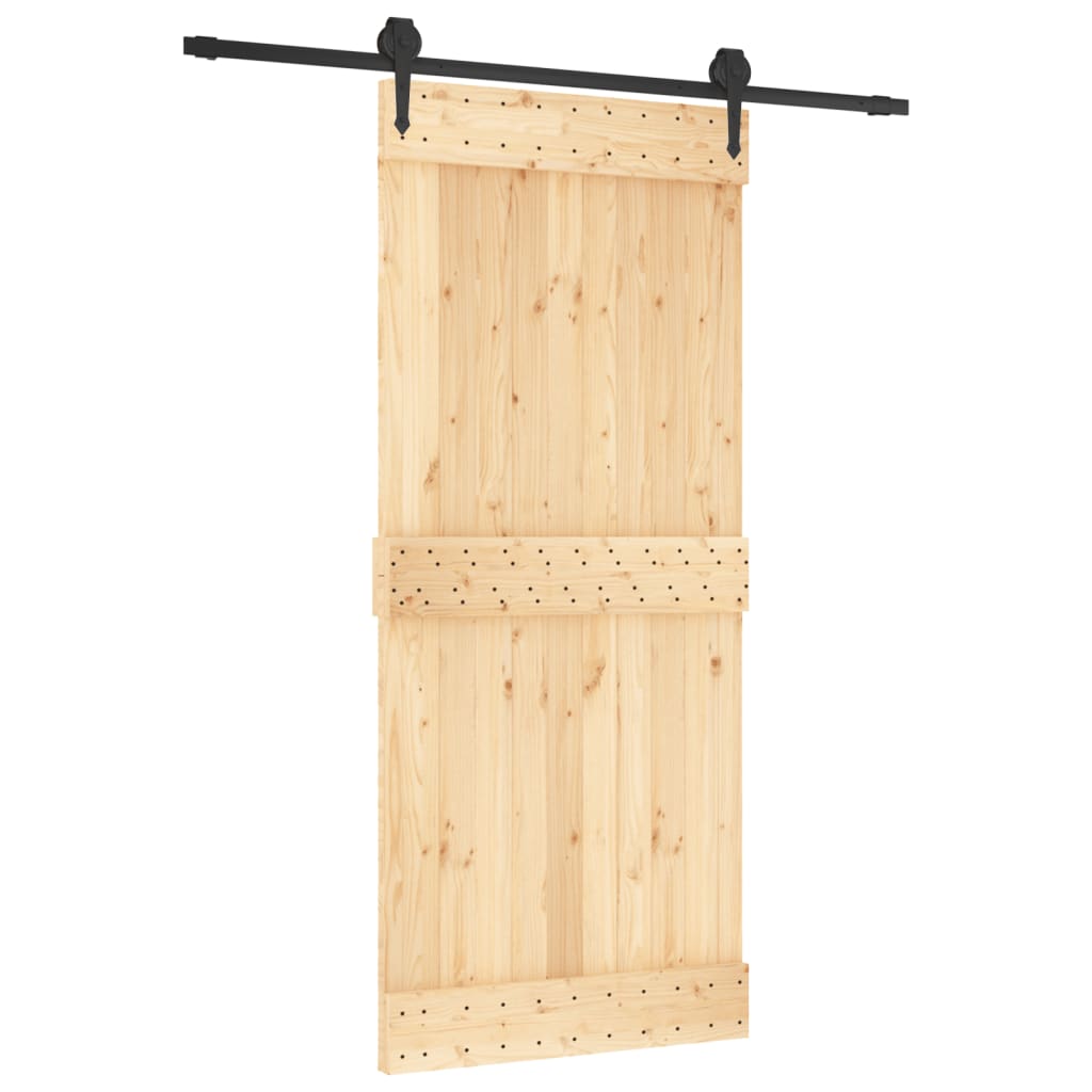 Schuifdeur met beslag 90x210 cm massief grenenhout