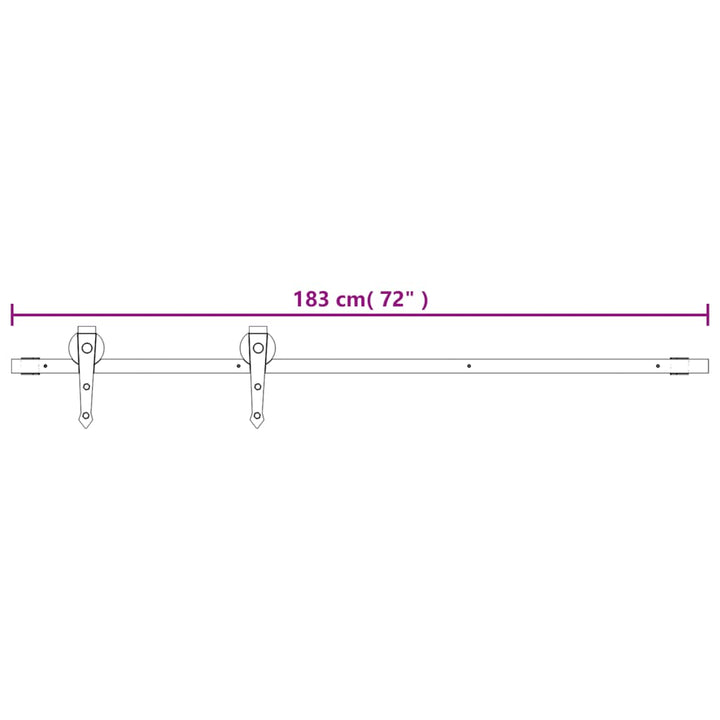 Schuifdeur met beslag 90x210 cm massief grenenhout