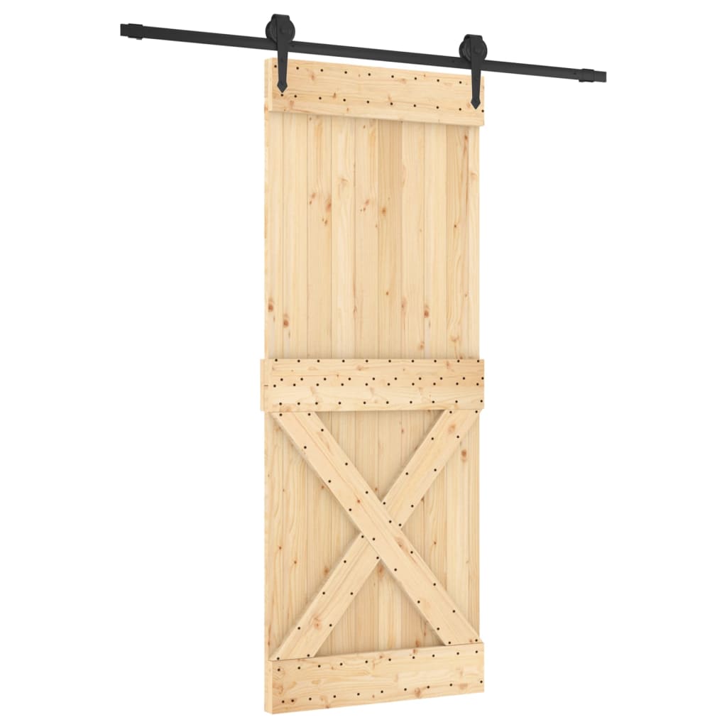 Schuifdeur met beslag 80x210 cm massief grenenhout