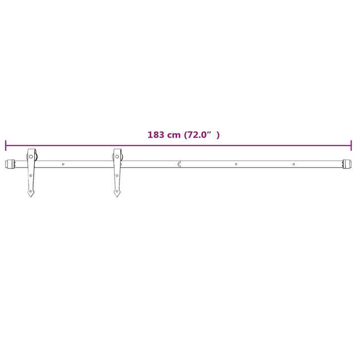 Schuifdeur met beslag 90x210 cm massief grenenhout