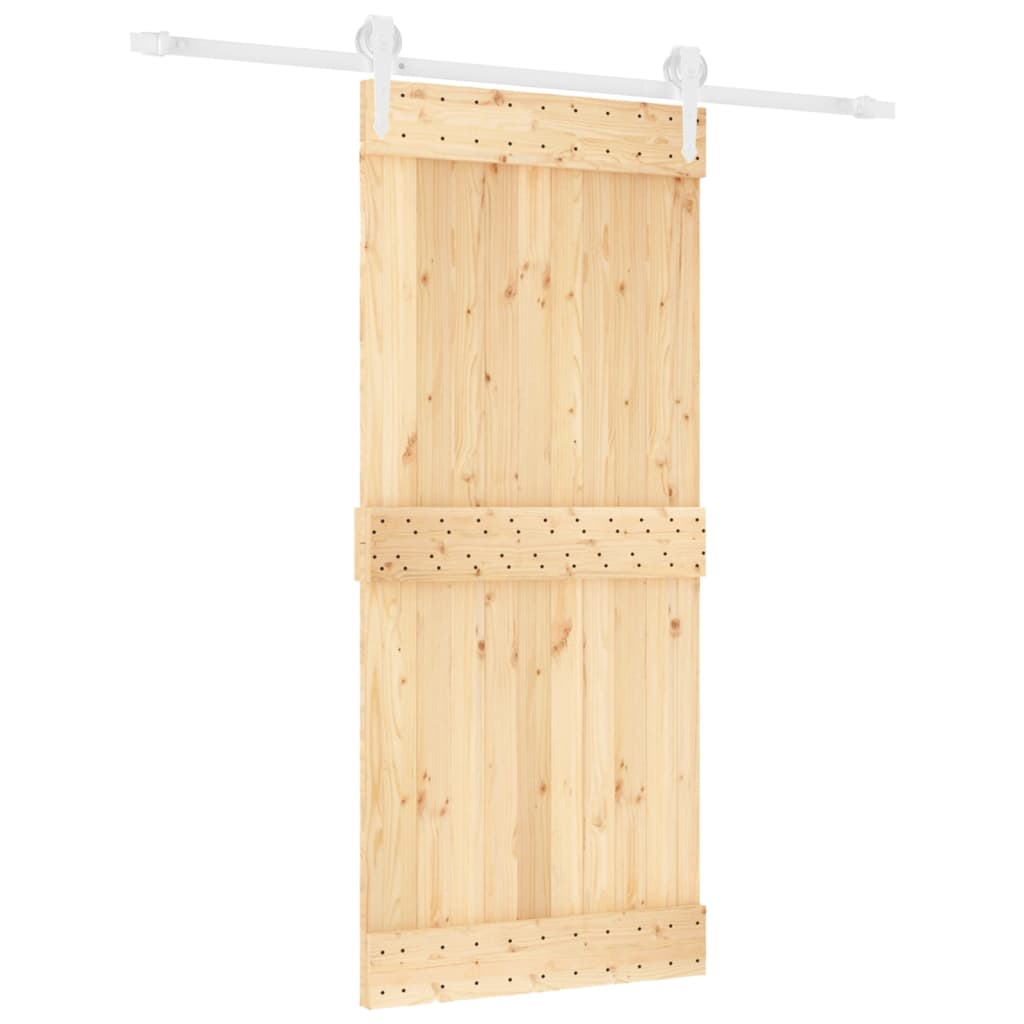 Schuifdeur met beslag 90x210 cm massief grenenhout