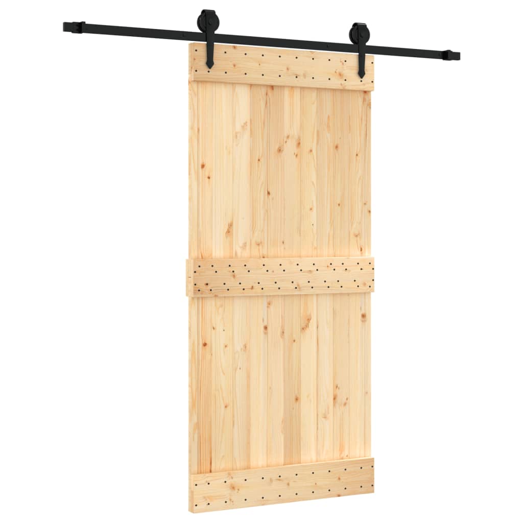 Schuifdeur met beslag 95x210 cm massief grenenhout