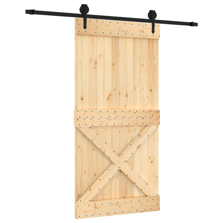 Schuifdeur met beslag 100x210 cm massief grenenhout