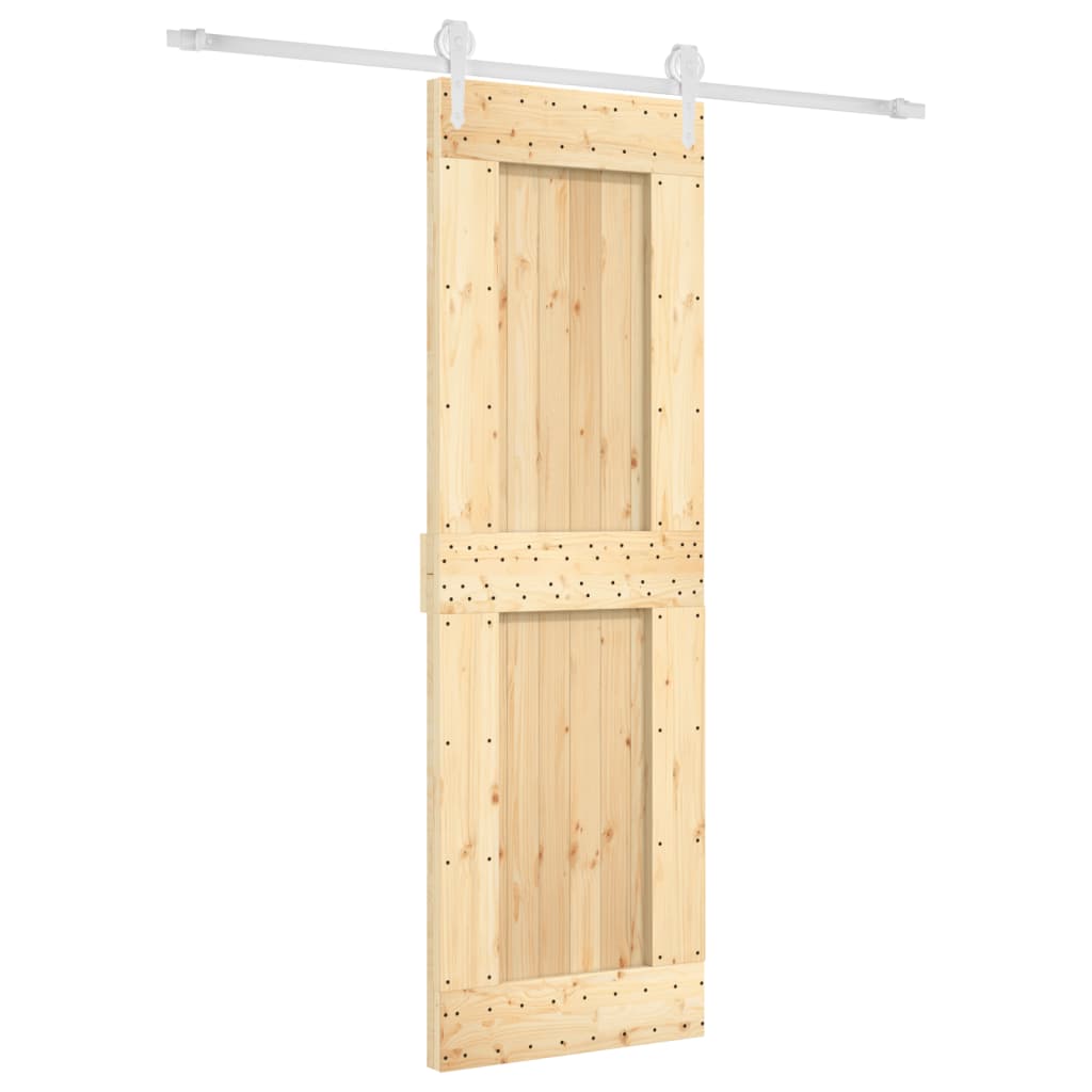 Schuifdeur met beslag 70x210 cm massief groenhout