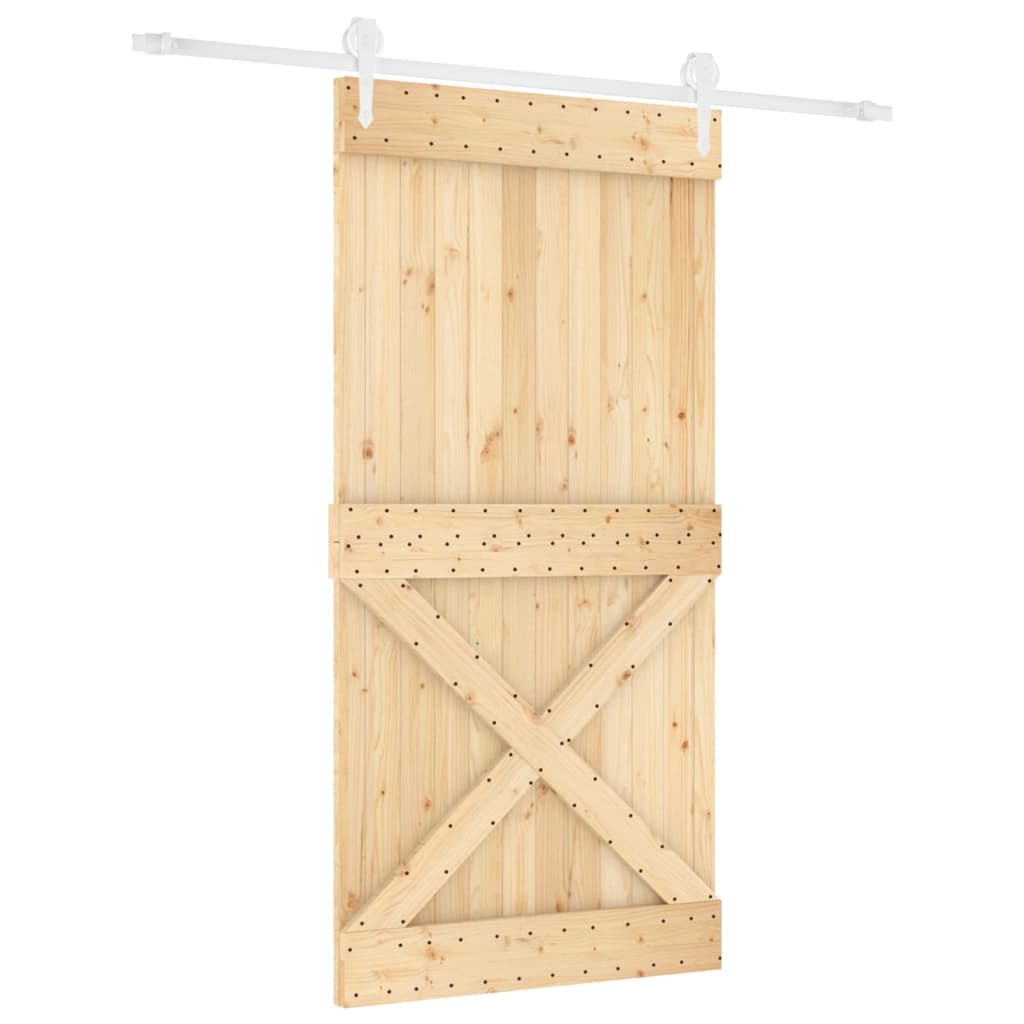 Schuifdeur met beslag 100x210 cm massief grenenhout