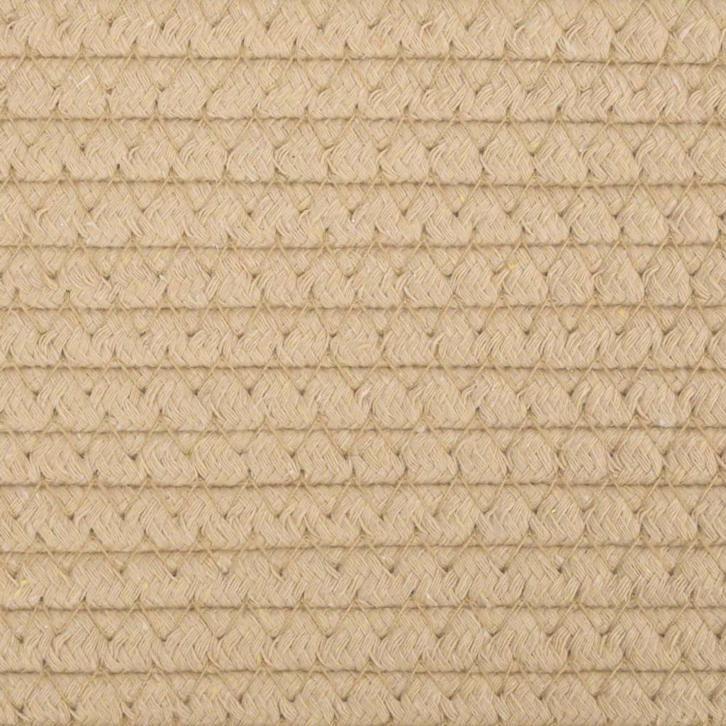 Wasmand ø 60x36 cm katoen beige en wit