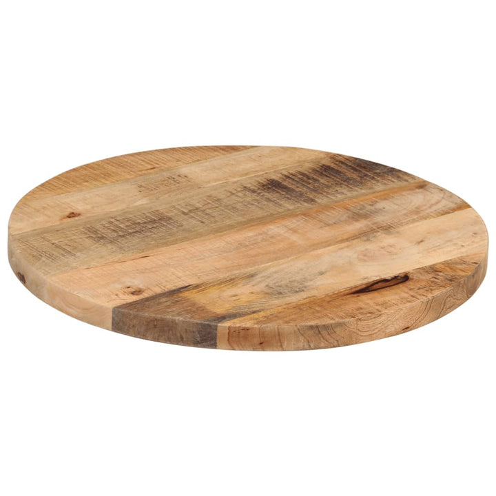 Tafelblad rond ø 40x2,5 cm massief ruw mangohout