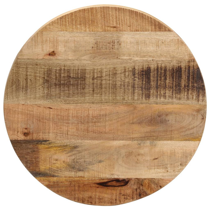 Tafelblad rond ø 40x3,8 cm massief ruw mangohout