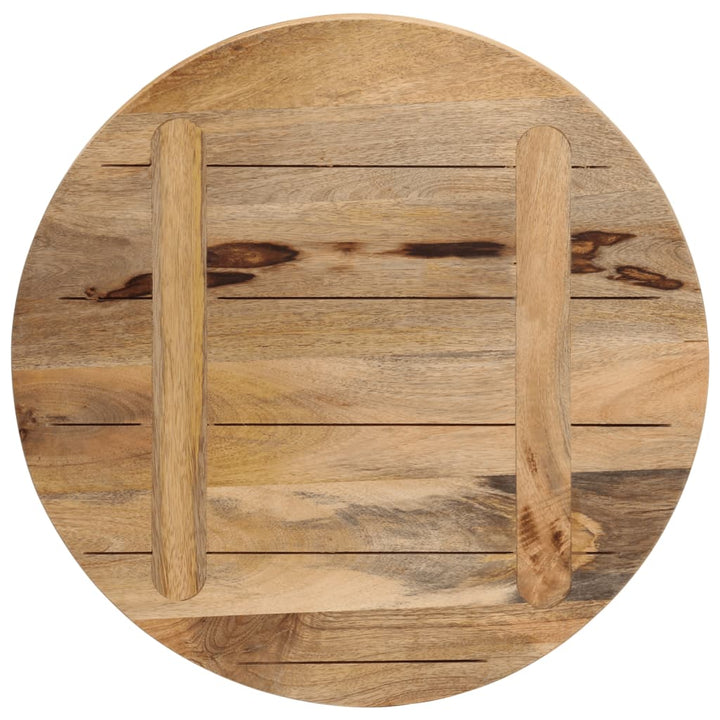 Tafelblad rond ø 40x3,8 cm massief ruw mangohout