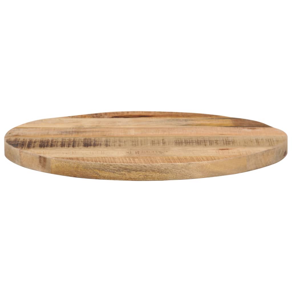 Tafelblad rond ø 60x2,5 cm massief ruw mangohout