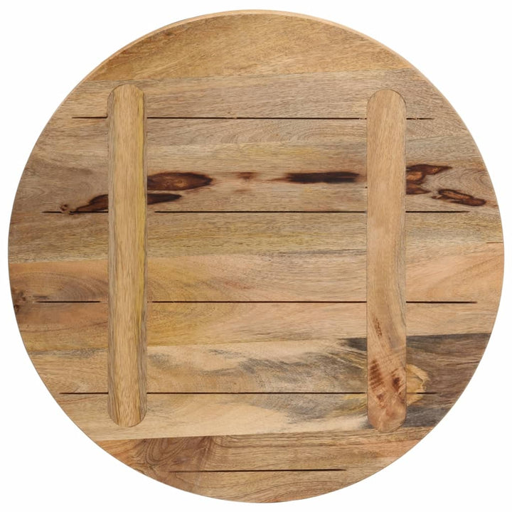 Tafelblad rond ø 60x3,8 cm massief ruw mangohout