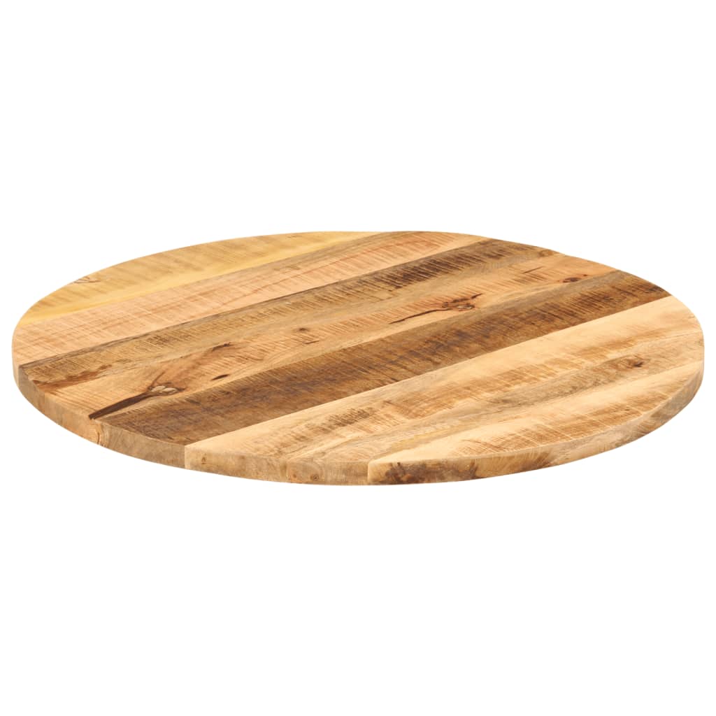 Tafelblad rond ø 80x1,5 cm massief ruw mangohout