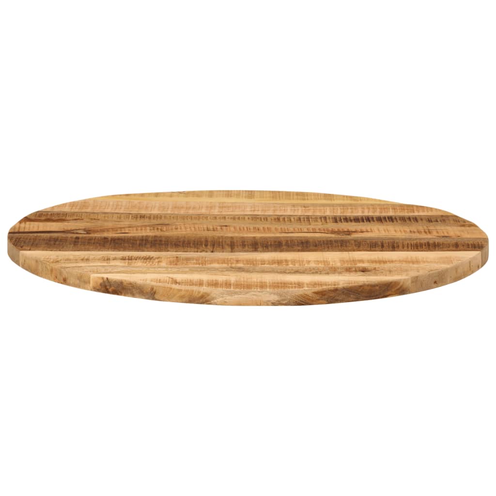 Tafelblad rond ø 80x1,5 cm massief ruw mangohout