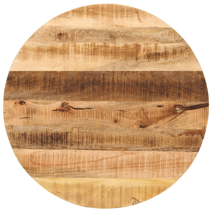 Tafelblad rond ø 80x2,5 cm massief ruw mangohout