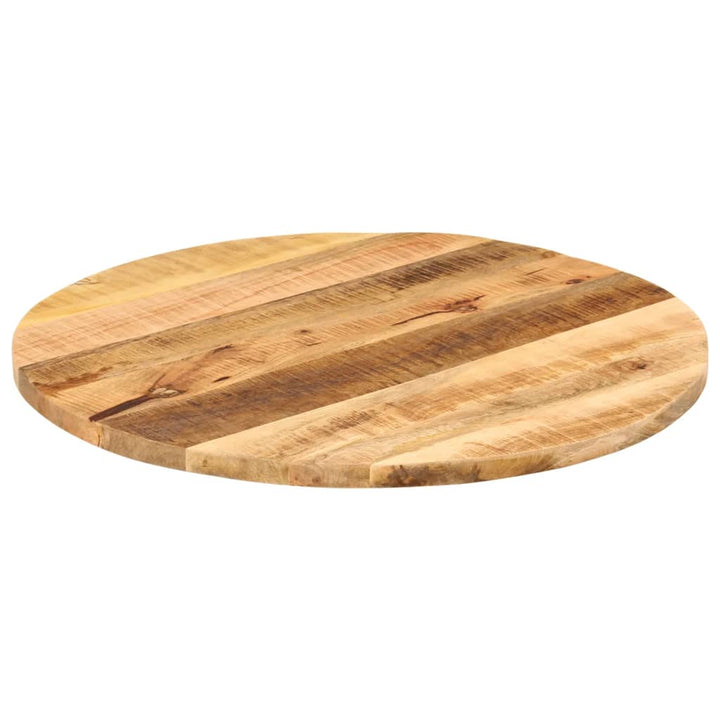 Tafelblad rond ø 80x2,5 cm massief ruw mangohout