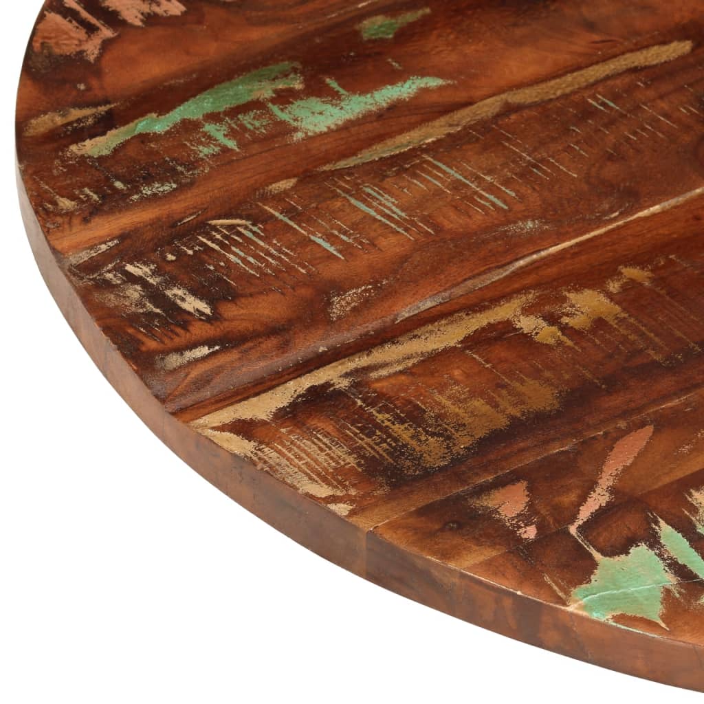 Tafelblad rond ø 70x1,5 cm massief gerecycled hout