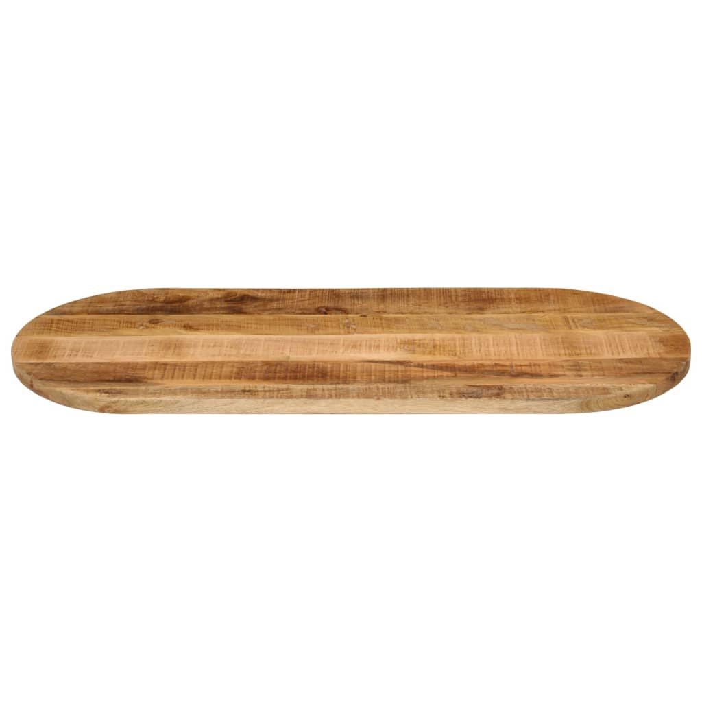 Tafelblad ovaal 100x40x3,8 cm massief ruw mangohout