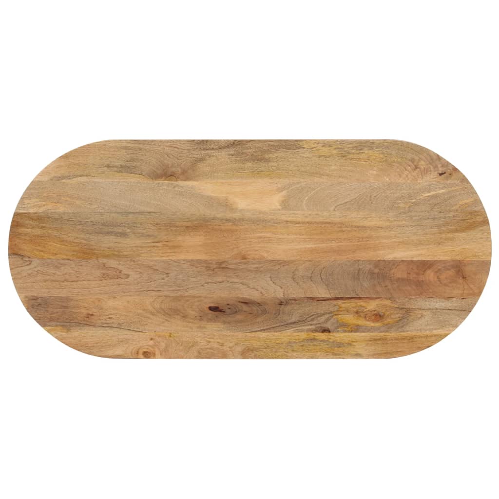 Tafelblad ovaal 90x40x2,5 cm massief mangohout