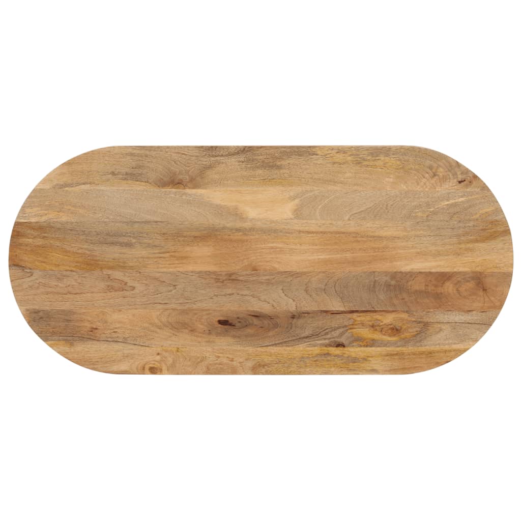 Tafelblad ovaal 100x40x2,5 cm massief mangohout