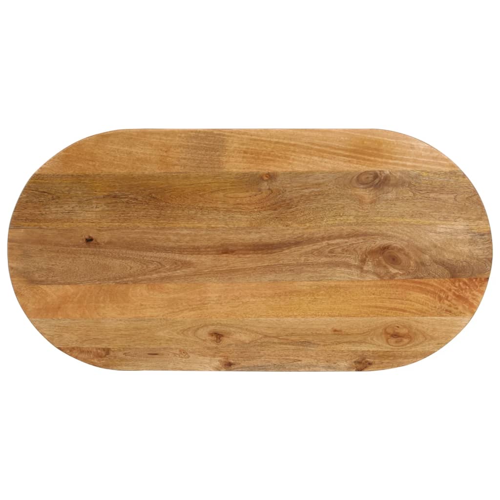 Tafelblad ovaal 100x40x2,5 cm massief mangohout