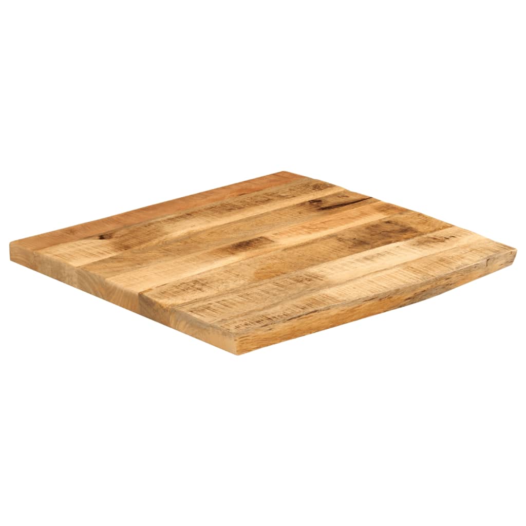 Tafelblad met natuurlijke rand 40x40x2,5 cm massief mangohout