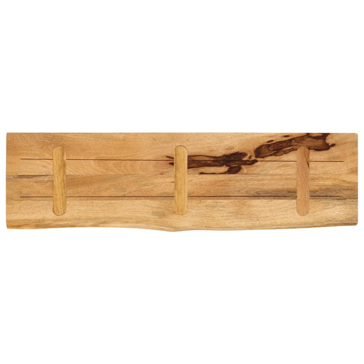 Tafelblad met natuurlijke rand 100x40x2,5 cm massief mangohout