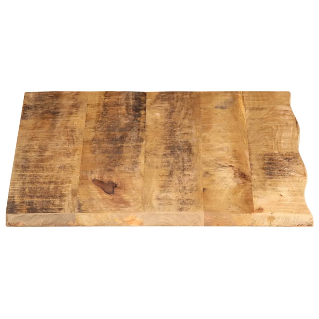 Tafelblad met natuurlijke rand 80x60x2,5 cm massief mangohout