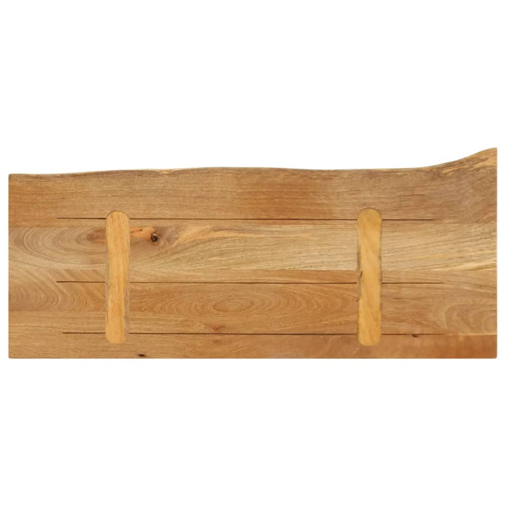 Tafelblad met natuurlijke rand 80x20x2,5 cm massief mangohout