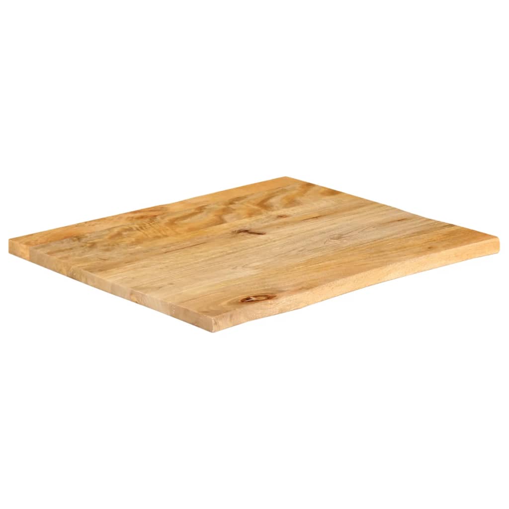 Tafelblad met natuurlijke rand 40x40x2,5 cm massief mangohout