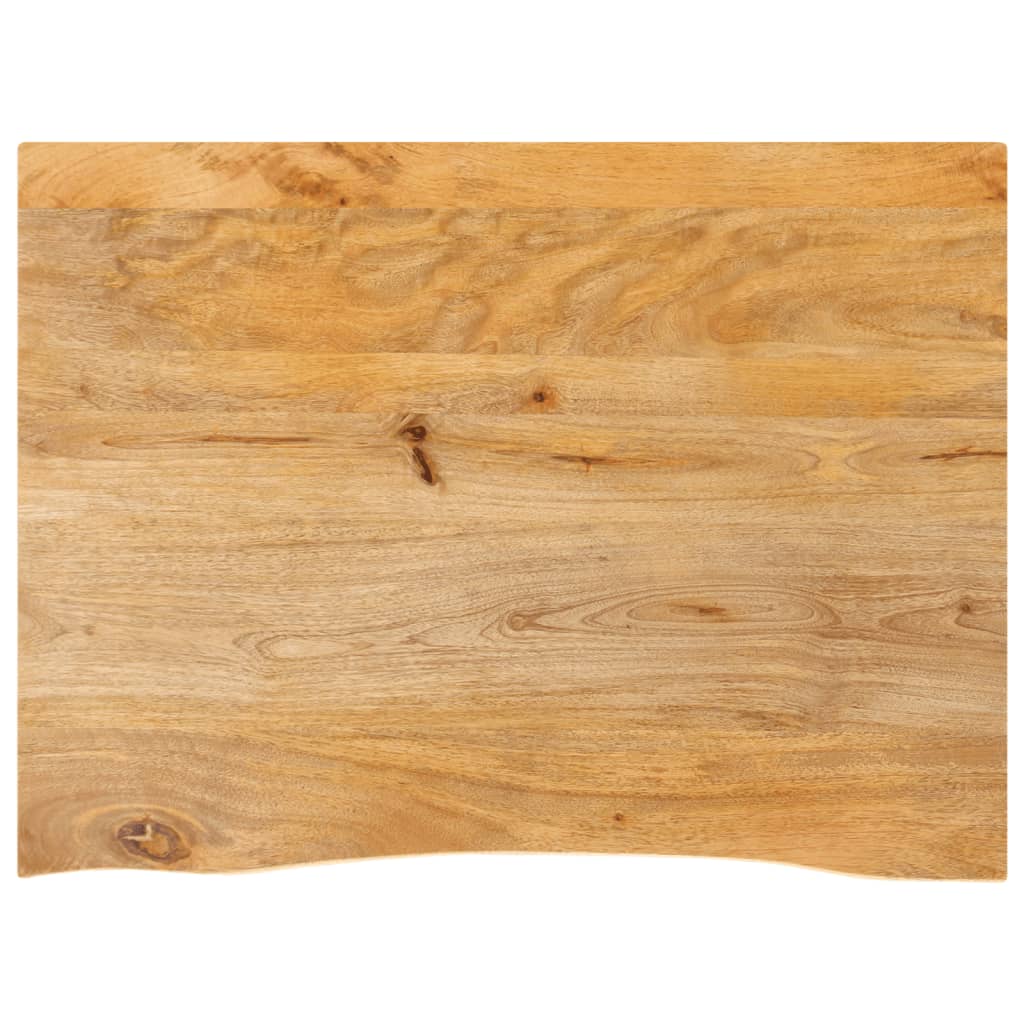 Tafelblad met natuurlijke rand 80x60x2,5 cm massief mangohout