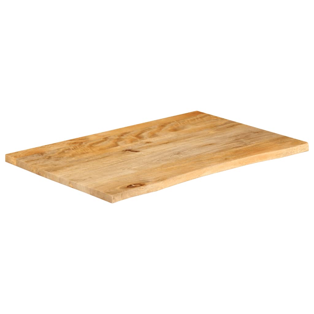 Tafelblad met natuurlijke rand 80x60x2,5 cm massief mangohout