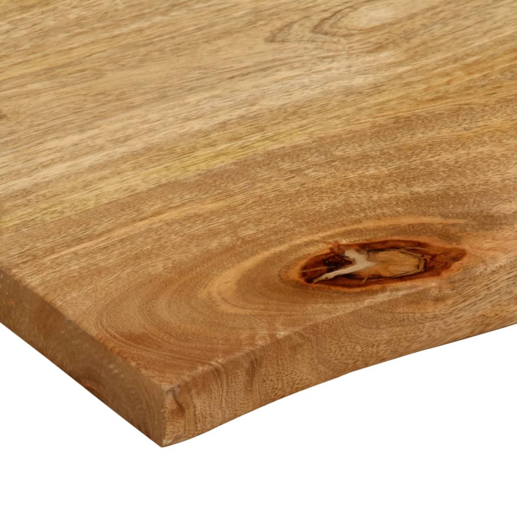 Tafelblad met natuurlijke rand 90x80x3,8 cm massief mangohout