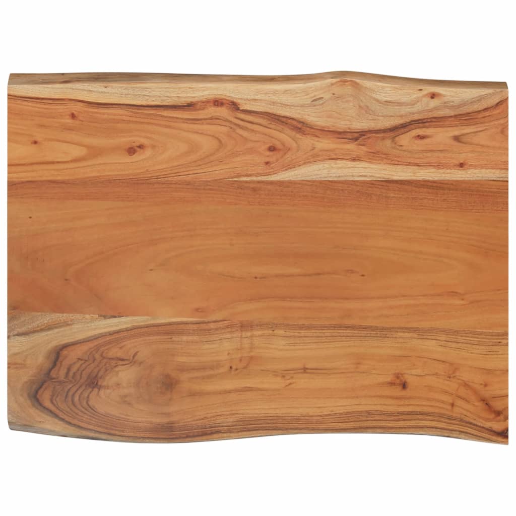 Tafelblad rechthoekig natuurlijke rand 80x60x2,5 cm acaciahout