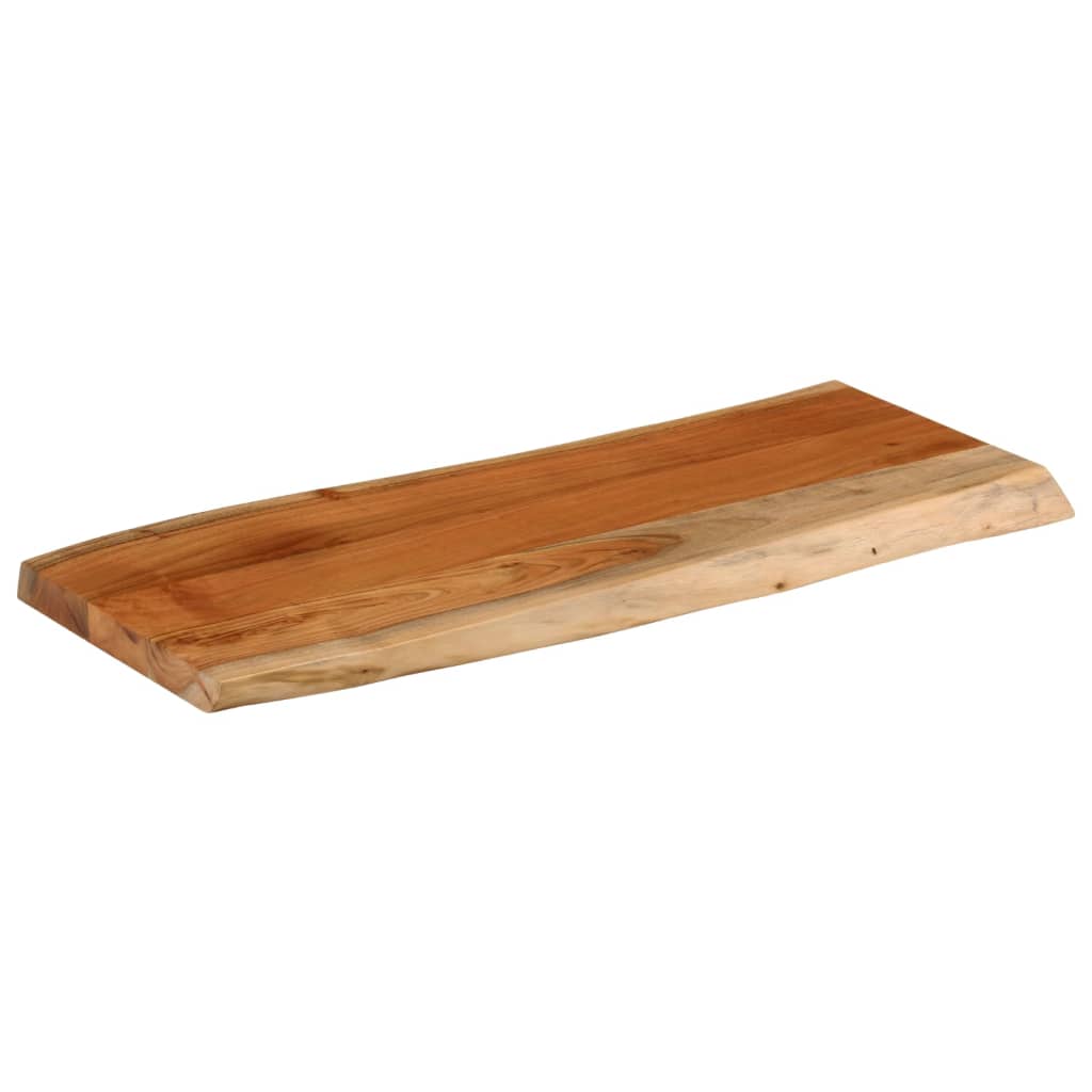 Tafelblad rechthoekig natuurlijke rand 100x40x3,8 cm acaciahout