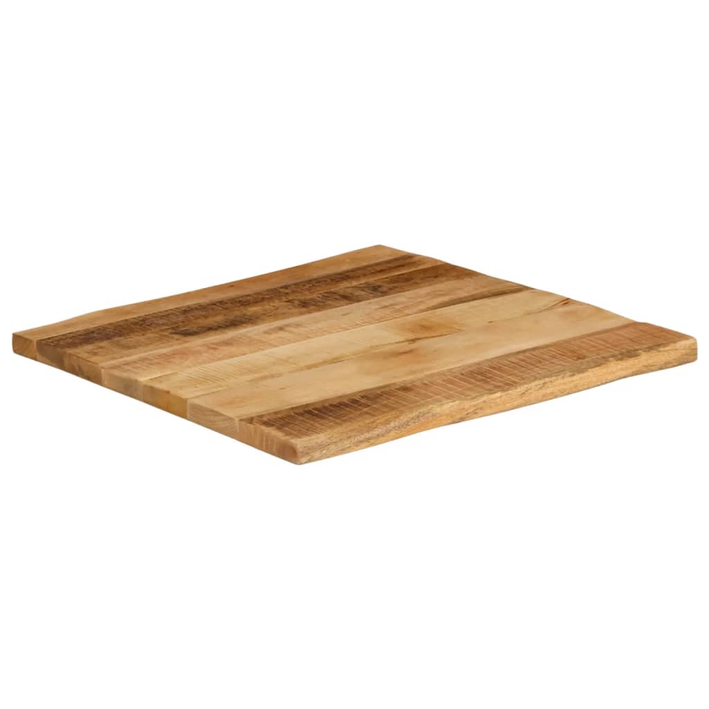 Tafelblad met natuurlijke rand 40x40x2,5 cm massief mangohout