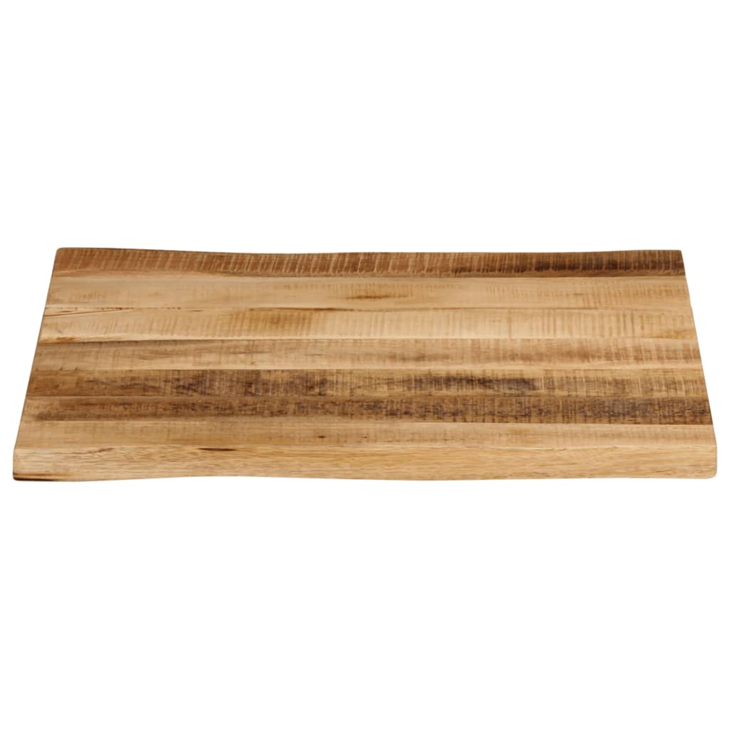 Tafelblad met natuurlijke rand 40x40x2,5 cm massief mangohout