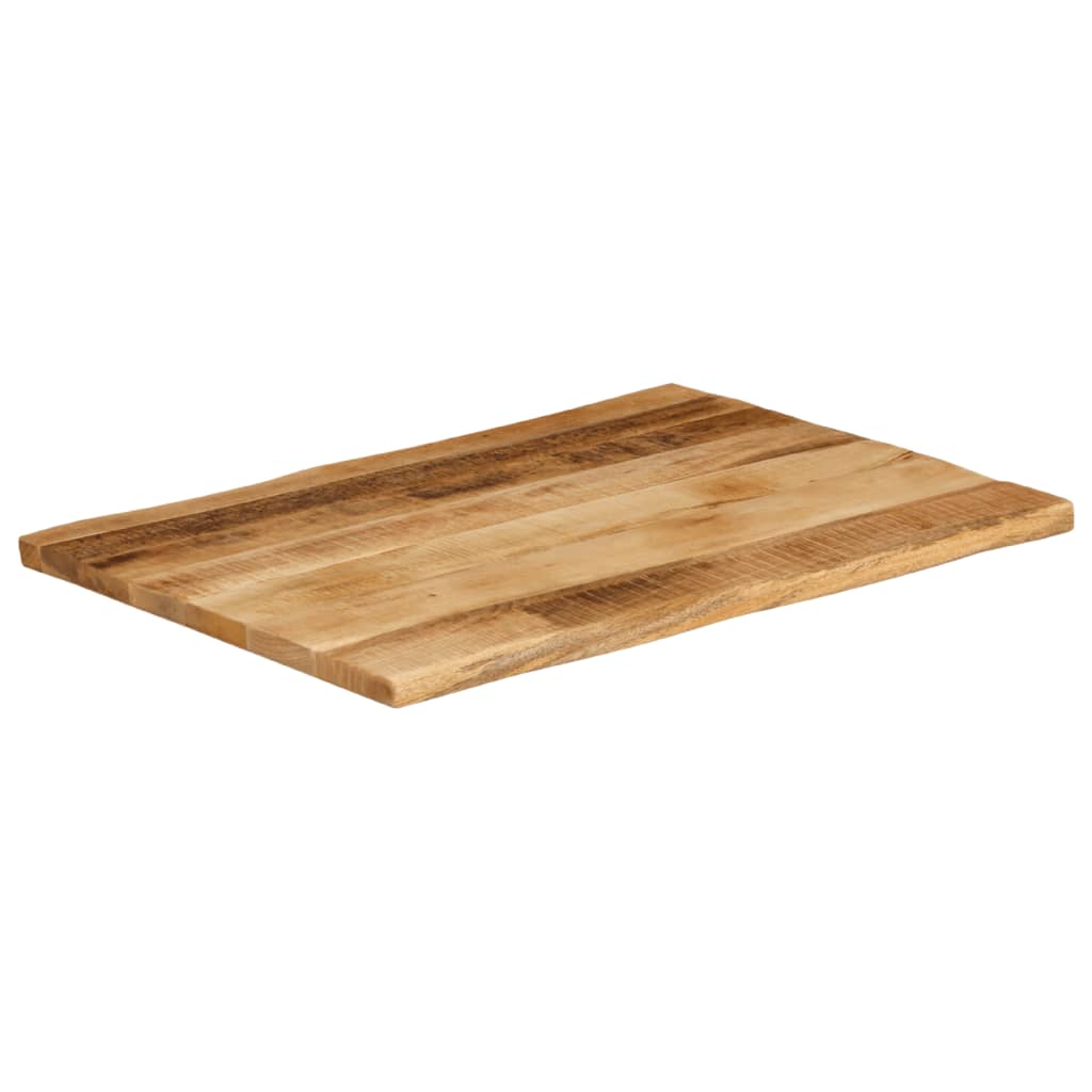 Tafelblad met natuurlijke rand 80x60x2,5 cm massief mangohout