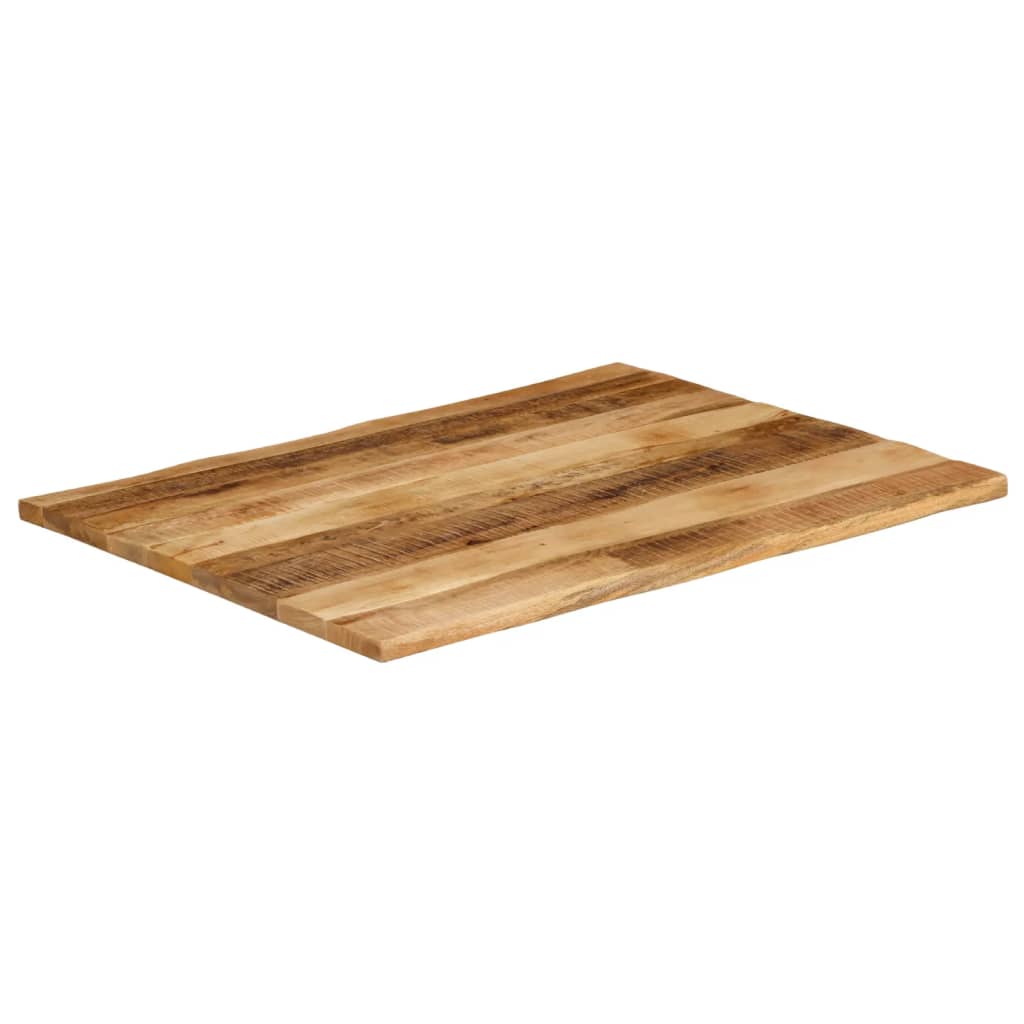 Tafelblad met natuurlijke rand 90x80x2,5 cm massief mangohout