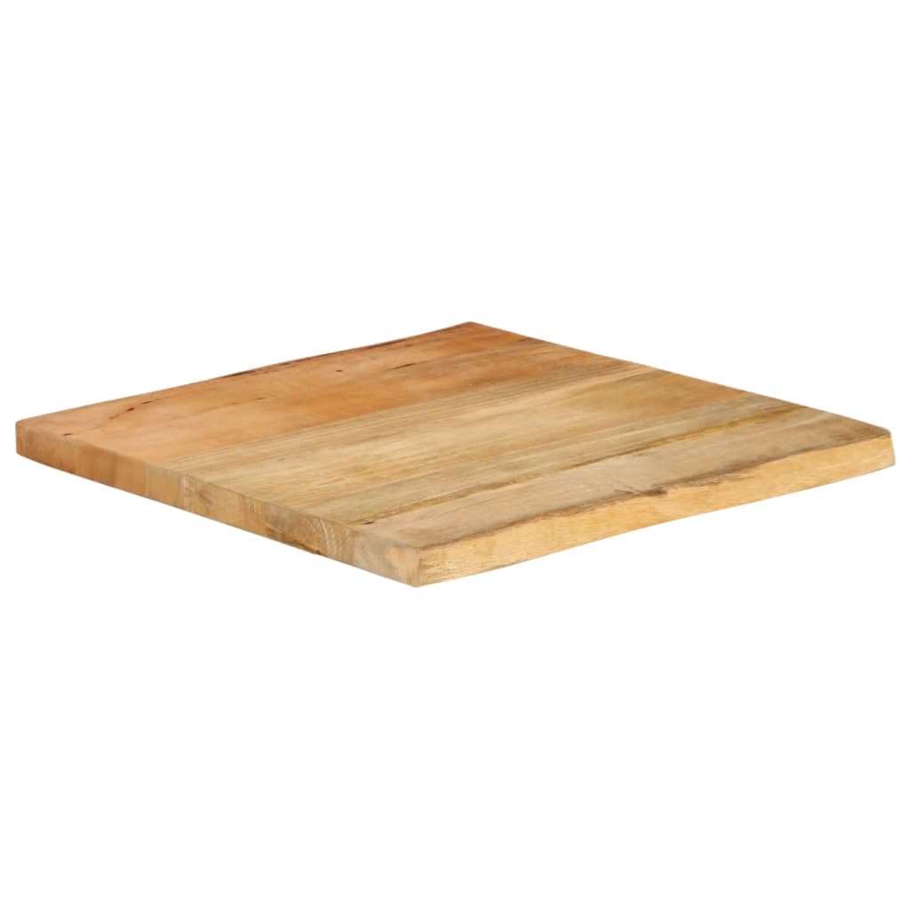 Tafelblad met natuurlijke rand 80x80x2,5 cm massief mangohout