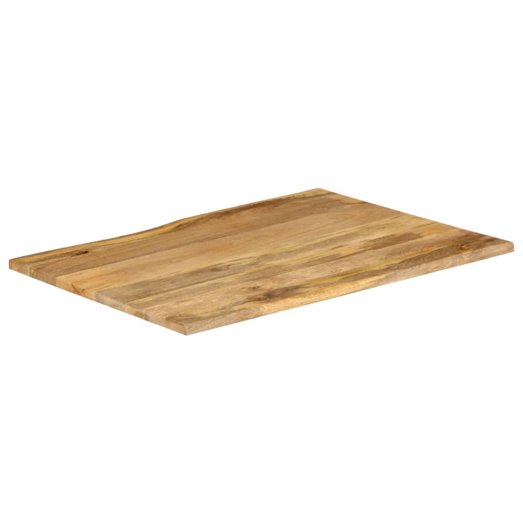 Tafelblad met natuurlijke rand 90x80x2,5 cm massief mangohout