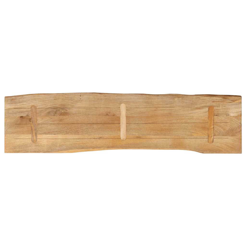 Tafelblad met natuurlijke rand 160x40x3,8 cm massief mangohout