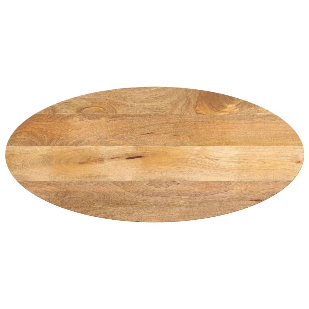 Tafelblad ovaal 80x40x2,5 cm massief mangohout