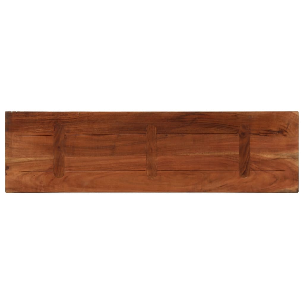 Tafelblad rechthoekig 120x30x2,5 cm massief gerecycled hout