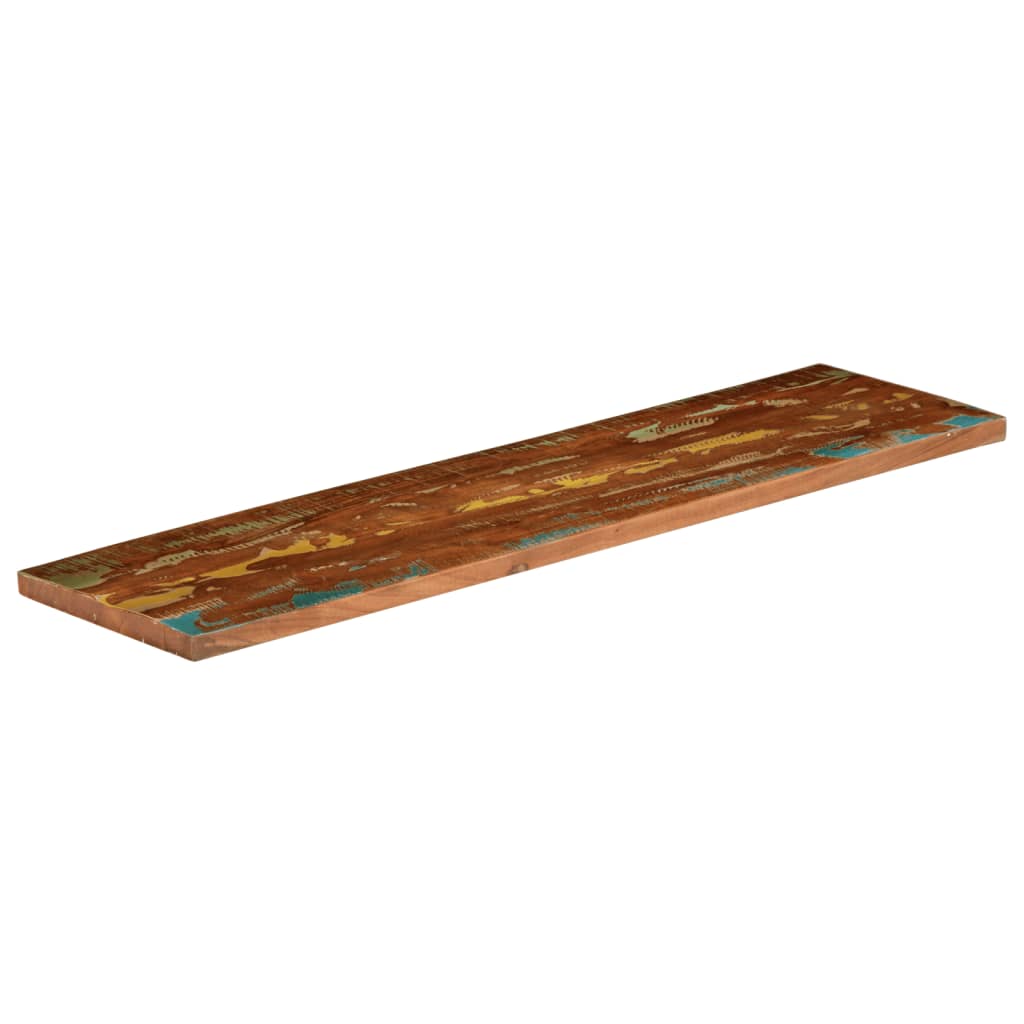 Tafelblad rechthoekig 100x40x2,5 cm massief gerecycled hout