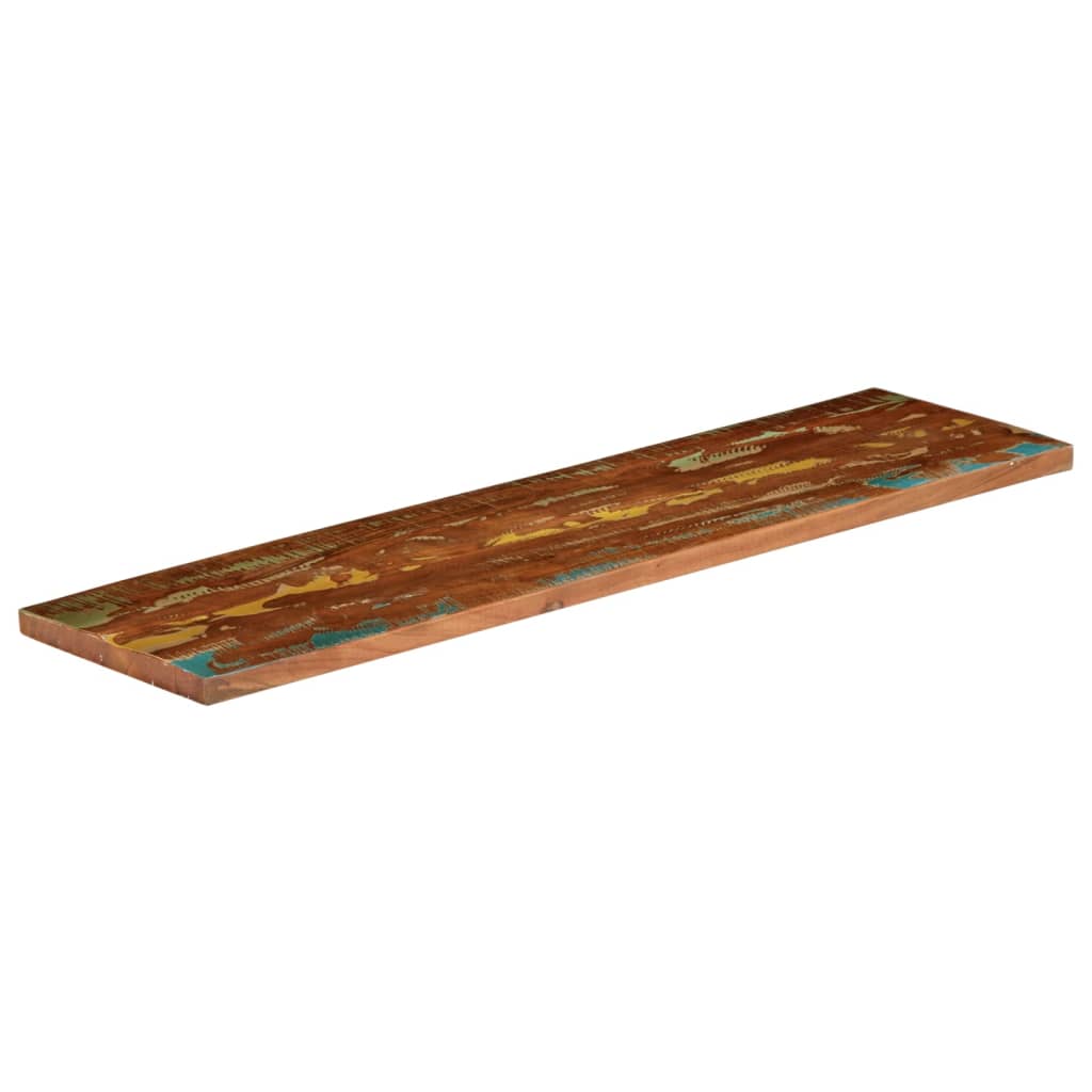 Tafelblad rechthoekig 110x40x2,5 cm massief gerecycled hout