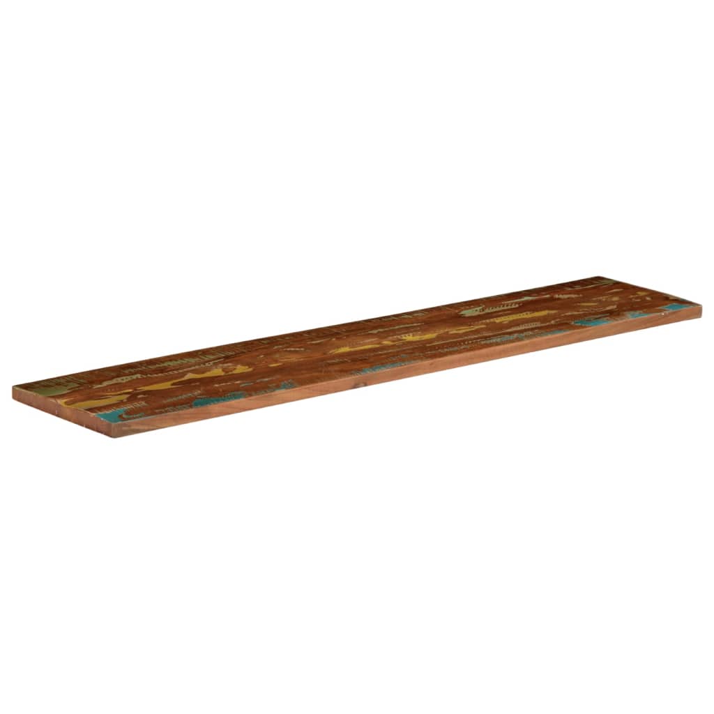 Tafelblad rechthoekig 180x40x2,5 cm massief gerecycled hout